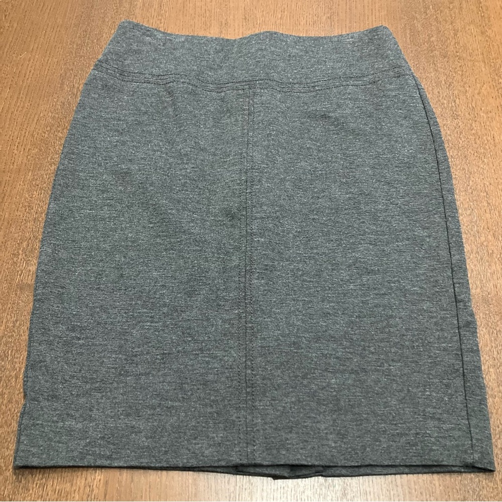 Ann Taylor Loft Petite Charcoal Unlined Stretch Pencil Skirt